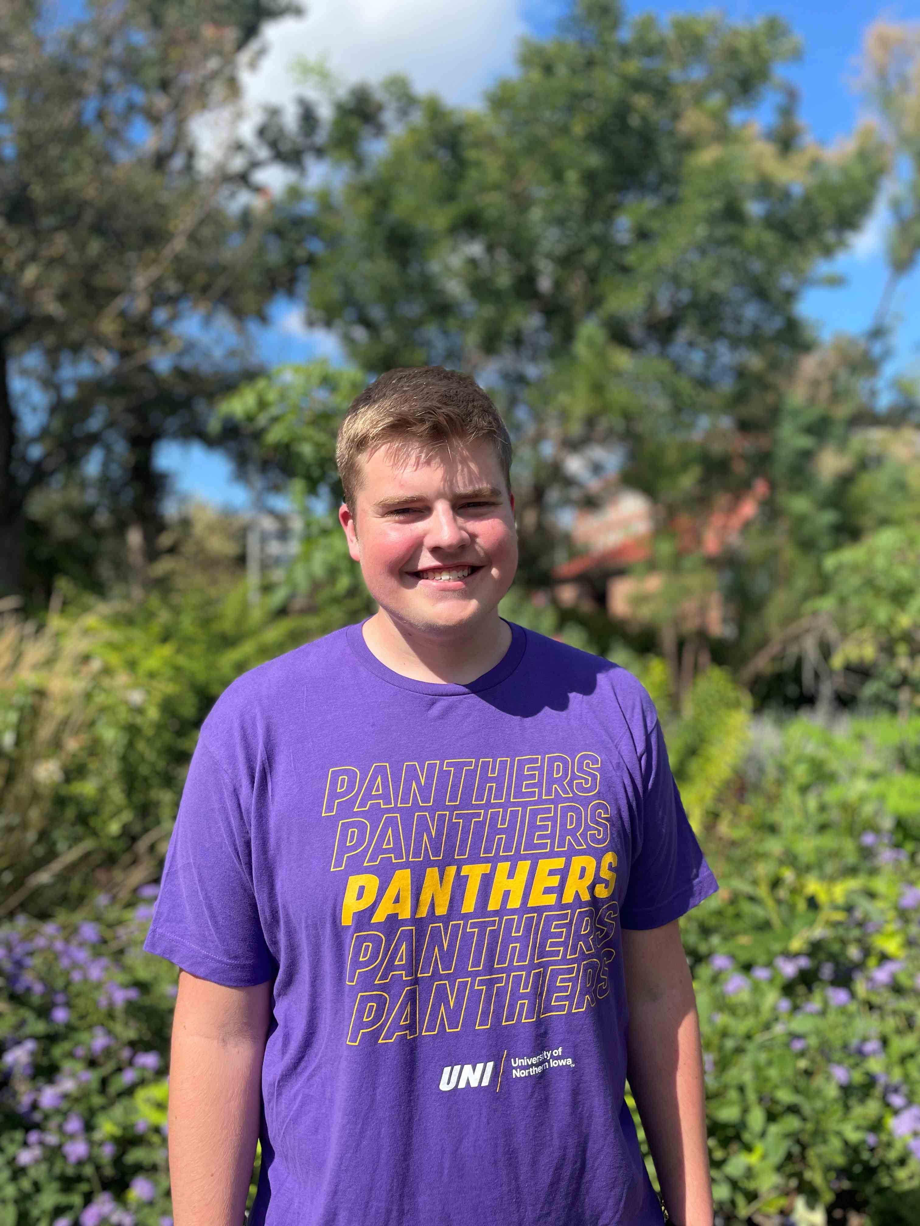 holden in purple shirt