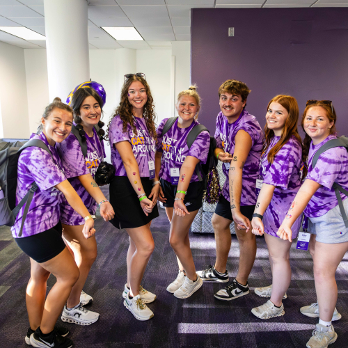 Students having fun during panther welcome.